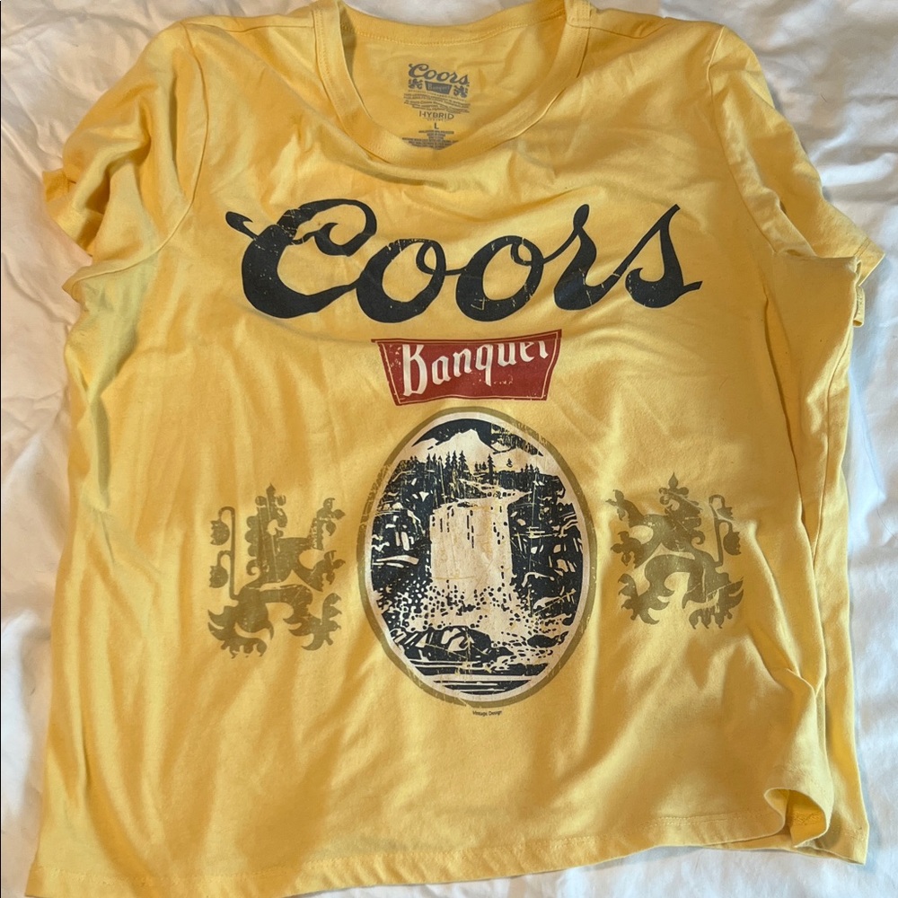 Hybrid Apparel Coors Banquet Mustard Tee